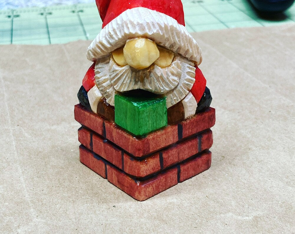 Wood Carving Santa